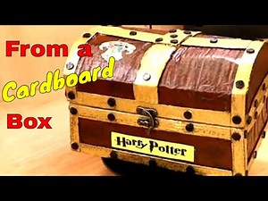 Make a Harry Potter Chest from a Cardboard Box