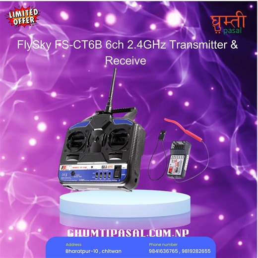 1.2K views · 7 comments |  FlySky FS-CT6B 6ch 2.4GHz Transmitter &...