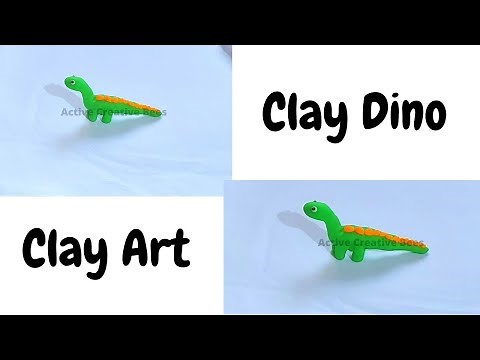 How to make Dinosaur with Clay / Easy Clay Craft Ideas /Dinosaur Making with Clay #clayart #claydino