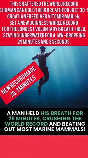Man Holds Breath for 29 Minutes Underwater | New Guinness World Record 2025 #guinnessworldrecords