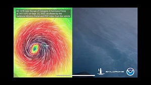 10K views · 263 reactions |   50 Foot Waves in Cat 4 Hurricane Fiona September 22 2022 - Saildrone and NOAA released this video today from the open Atlantic Ocean. Winds were 130 mph Saildrone has remote bouys with cameras to document storms, and today captured a gem! | Justin Berk, Meteorologist | Facebook