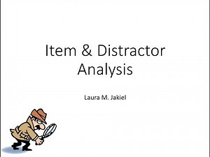 Instructional Video - Item and Distractor Analysis