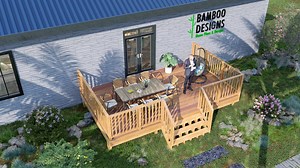 Tupelo 12x20 Deck Plan – Freestanding Backyard Deck | DIY Patio Platform With Railings & Steps | Outdoor Living PDF - Etsy Canada