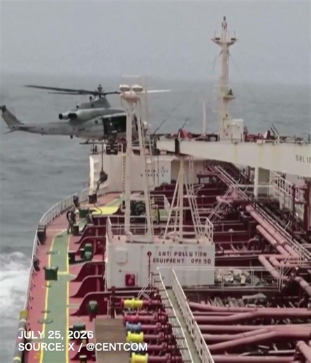 US military shows troops boarding tanker near Iran