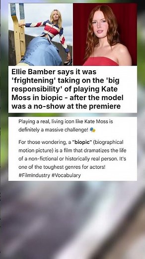 Ellie Bamber says it was 'frightening' taking on the 'big responsibility' of ... #celebrity