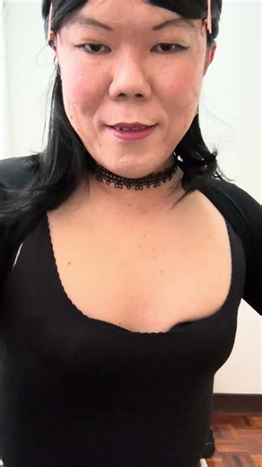 Crossdresser sitting action