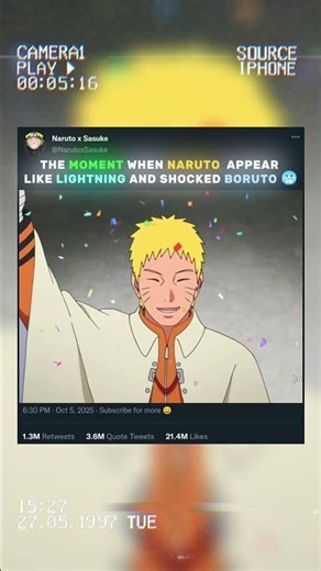the moment when naruto appper like lightning and shocked boruto 🥶 #boruto #naruto #anime