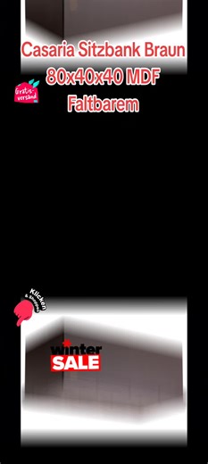 #Casaria Sitzbank Braun 80x40x40