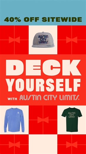 Deck yourself out this Black Friday through Cyber Monday (11/28–12/1). Enjoy 40% off almost EVERYTHING and treat yourself or the music lover in your life to the perfect holiday find. Head to shop.acltv.com and and get to decking. 🎁✨ | Austin City Limits