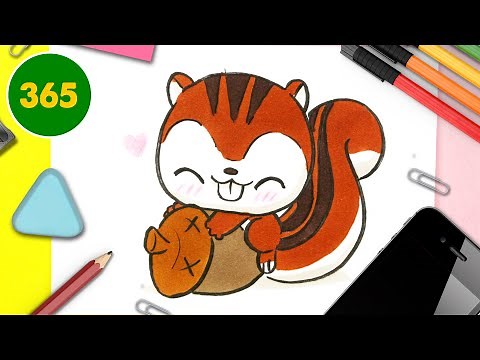 HOW TO DRAW A CUTE CHIPMUNK KAWAII