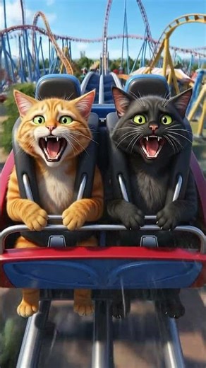 Scared cat. This Cat Was NOT Ready for the Coaster