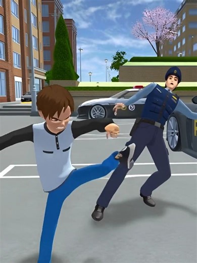 Sakura school simulator yuta vs police #sakura#gaming#ytshorts#sakuraschoolsimulator