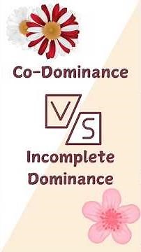 Co-Dominance vs Incomplete dominance - Basic Genetics #codominance #incompletedominance #genetics