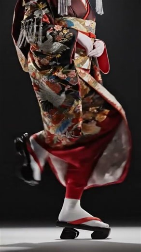 AI『着物』日本の着物女性が歩く音。#youtubeshorts #ai #aishorts #asmr #音 #着物#日本#むかし