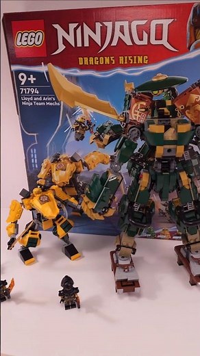 LEGO NINJAGO Dragons Rising Lloyd and Arin’s Ninja Team Mechs (71794)[764 pcs] Building #shorts