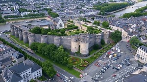 Angers Castle Loire Valley France Aerial 库存影片视频（100% 免版税）3561511247 | Shutterstock