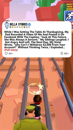 315K views · 3.9K reactions | While I Was Setting The Table At Thanksgiving, My Dad Recorded A Video Of Me And Posted It On Facebook With The Caption, "look At This Failure. She Was Always A Servant." My Siblings Laughed. I Got Angry And Left. The Next Day, My Sister Wrote, "why Can't I Withdraw $2,000 From Your Account?" Without Thinking Twice, I Exploded... (Full Story) | Bella Scotty's | Facebook