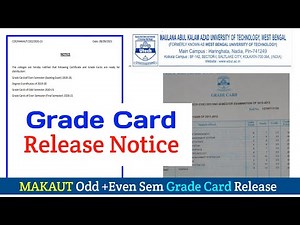 MAKAUT Grade Card Release Notice😃 |Grade card Latest Update Makaut 😇 | Physical Grade card