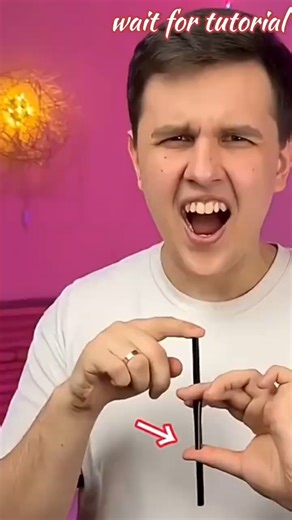 Straw Through Finger 🤞#magic_tricks #experiment #magic #viral #shorts