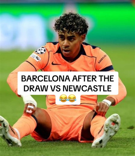 BARCELONA AFTER THE DRAW VS NEWCASTLE😂😂 #fcbarcelona #newcastle #ucl #skit #fyp
