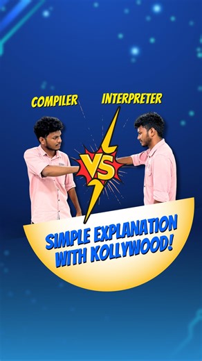SLA Institute on Instagram: "🎞️ Compiler vs Interpreter — explained like your fav Tamil padam! 😄💻 Ever wondered how your code actually runs behind the scenes? 👉 Is it like a full movie release (Compiler)? 👉 Or a live performance, line by line (Interpreter)? In this reel, we simplify one of the most confusing topics in programming — with a fun twist you won’t forget! 🍿 ⚡ Comment “CodeHelp” to grab the FREE cheat sheet! Perfect for students, jobseekers & interview prep! ☎️ : 8015584603 🔗 : 