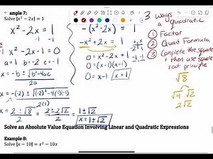 Absolute Value Equations - Quadratic