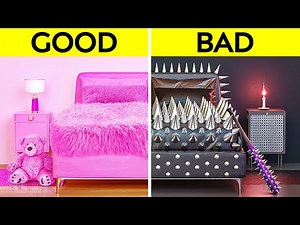 GOOD VS BAD ROOM MAKEOVER CHALLENGE || Incredible BlackPink Crafts & DIY Items for House by 123 GO!