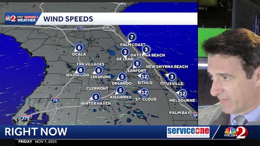 Live: Tracking a few coastal showers now with warm temps and more rain Thursday! | WESH 2 News