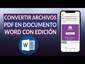 ¿Cómo convertir archivos PDF en un documento WORD con posibilidad de edición?