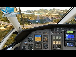 MSFS 2020 | Pilatus PC-12 landing and takeoff at St Barth Airport TFFJ