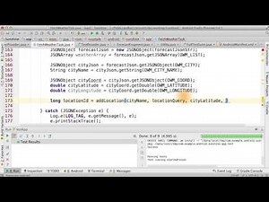 Finishing the FetchWeatherTask - Developing Android Apps