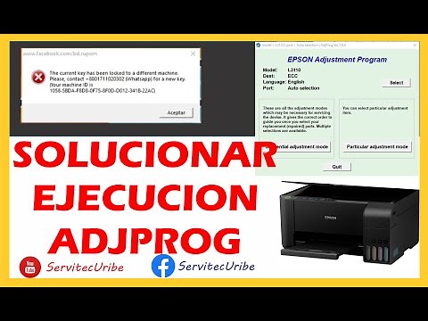 ERROR RESET EPSON ADJPROG NO SE EJECUTA / Solucionar errores de almohadillas