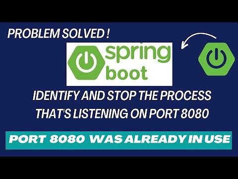 Web server failed to start. Port 8080 was already in use | Identify and stop the process 8080