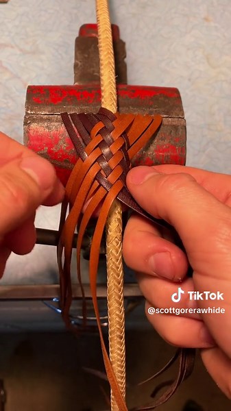 12 Strand Braid #artistsoftiktok #artist #craft #leathercraft #leather...