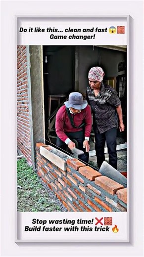 do it like this… neat and fast brick installation