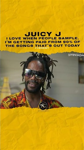 #juicyj I❤️when ppl sample. Im getting💰from 90% of the songs that’s out today🎥 ‪@MakeSpringhill‬