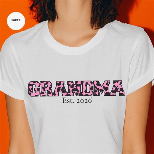 Pink Cheetah Print Pregnancy Reveal New Grandma Gift - Etsy