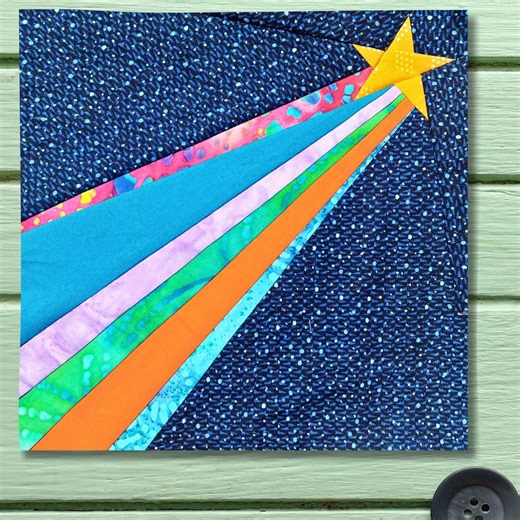 Shooting Star Quilt Block Pattern, FPP Design (PDF) - Etsy Australia