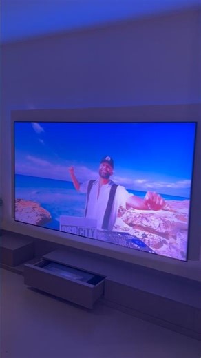 Hisense PX3-PRO Ultra Short Throw projector & custom-made cabinet