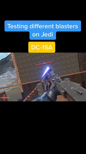 Testing Different Blasters on Jedi in Star Wars VR