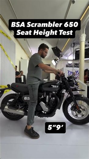 BSA Scrambler 650 Seat Height Test