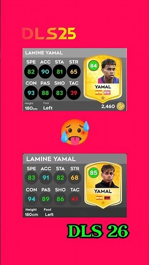 DLS 26 | PLAYER RATING UPGRADE & DOWNGRADE 🤯⚽ !! #dls #shorts #football #shortvideo