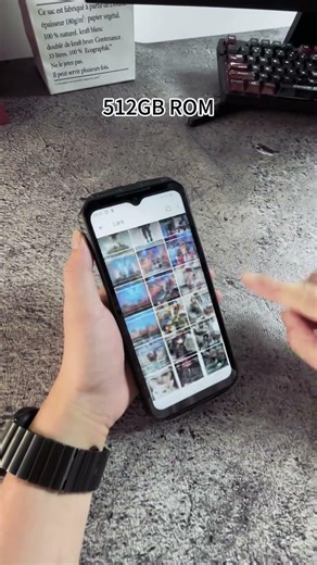 A smartphone with a large battery for long use