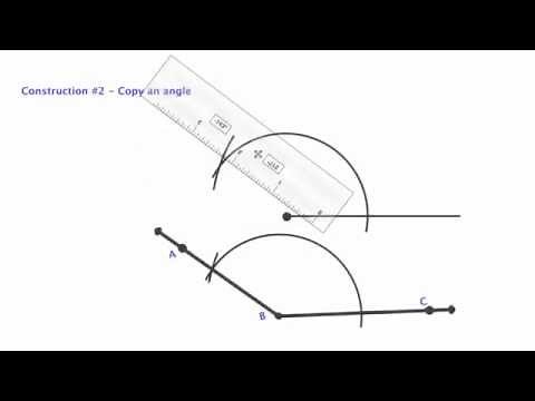 Compass Construction 2 - Copy an angle