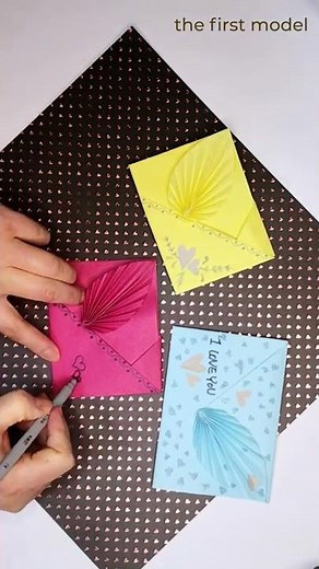 一张A4纸的两种折法，两款漂亮的卡片和信封 #paper craft#tutos card and envelope