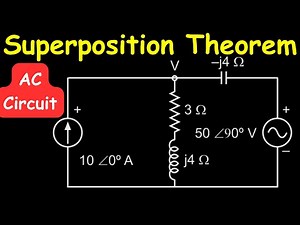 How to Solve AC Circuits with the Superposition Theorem | Step-by-Step Example
