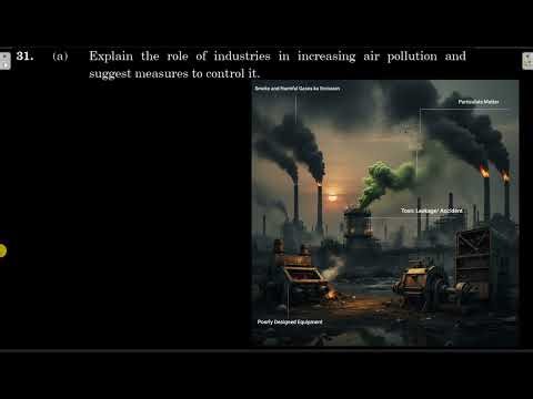 Explain the role of industries in increasing air pollution and suggest measures to control it.