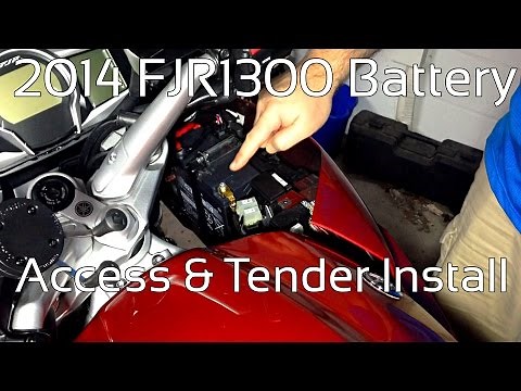 2014 Yamaha FJR1300ES Battery Access And Tender Pigtail Installation