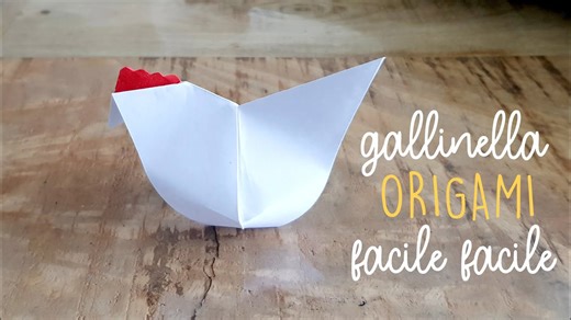 Gallina origami facile tutorial creativo passo passo