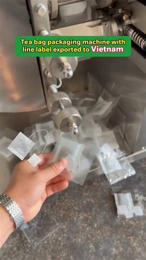 Tea bag packaging machine with line label exported to Vietnam